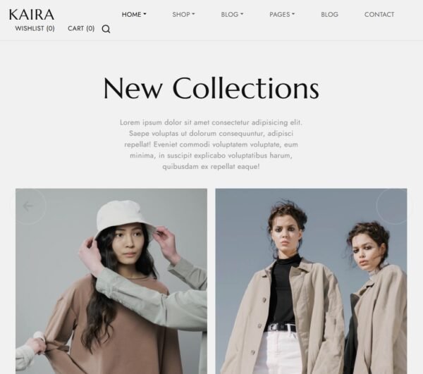 Kaira – eCommerce Fashion Website Template