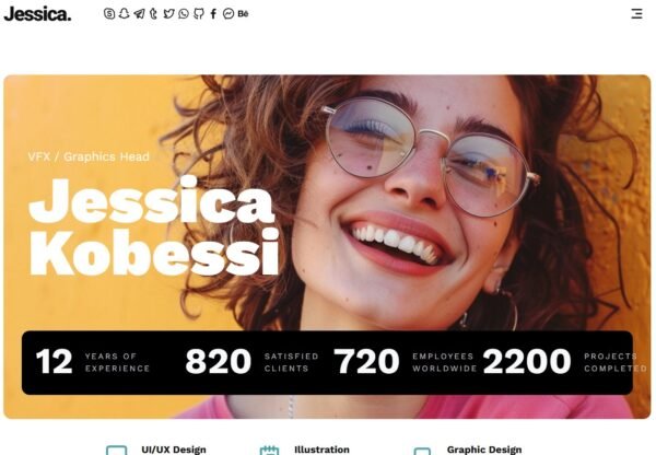 Jessica Portfolio Website Template