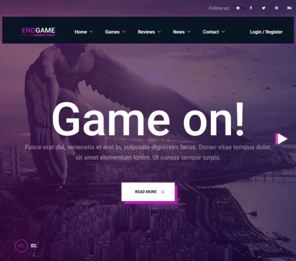 EndGame – Gaming Website Template