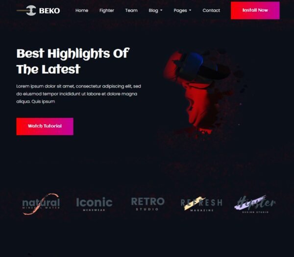 Beko – Gaming Website Template